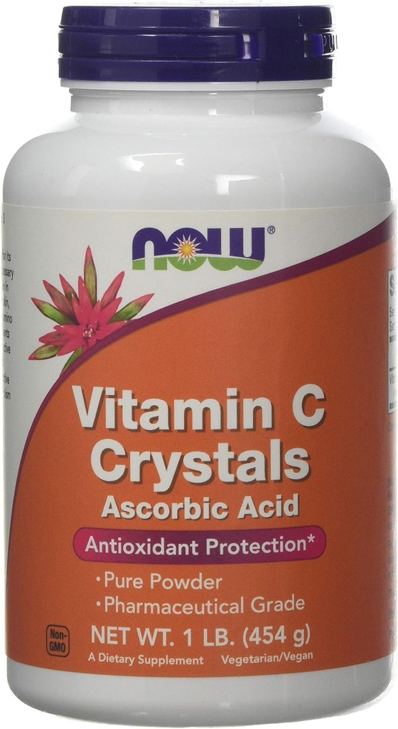 Nu fødevarer C-vitamin krystaller, 1 lbs