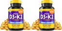 InnovixLabs Vitamin D3 K2-5000 IU Vitamin D3 Plus 600 mcg Vitamin K2 MK4 and MK7 for Max Calcium Absorption, Supports Bone, Immune, Heart Health, 3rd Party Tested, Gluten Free, 60 Softgels (Pack of 2)