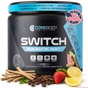 Switch, Brain Boosting Nootrop Energy Supplement Powder - Made in USA - Alpha GPC, NALT, Ashwagandha, Sugar Free Energy, Keto, Øge Mental Focus & Kognitiv funktion, Forbedrer Mood & Hukommelse