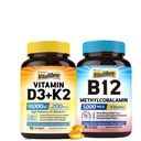 Vitamin D3 K2 10000 IU D3 / 200 mcg K2 MK7 K2, 90 Softgels & Vitamin B12 Sublingual 5000 mcg,Methylcobalamin, 90 Fast Dissolve Mini Tablets