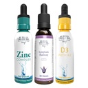Buried Treasure Vitamin D3 K2, Ionic Zinc & Lymphatic Harmony, Liquid Drops Supplement Bundle