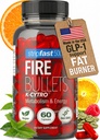 Fire kugler vægttab piller til kvinder & mænd, Fat Burner GLP-1 Support, Appetite Suppressant, Kost piller med grøn te & Cayenne, 60 kapsler