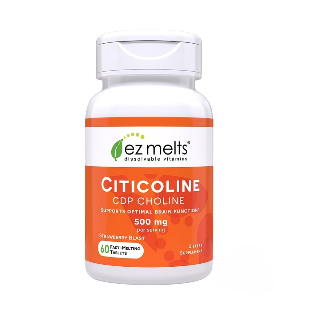 EZ smelter opløselig citicolin Supplement 250 mg, sukkerfri, 2-måneders forsyning - 1 pakke