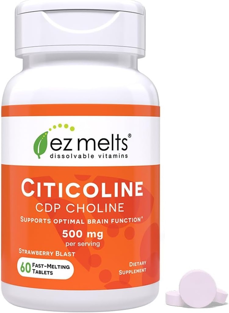 EZ smelter opløselig citicolin Supplement 250 mg, sukkerfri, 2-måneders forsyning - 1 pakke