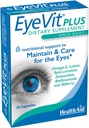 EyeVit Plus - Once- Daily Eye Health Supplement Note 124; 30 Kapsler Note 124; Indeholder Omega-3, Lutein, Beta- Caroten, Zeaxanthin, Bioflavonoider & Bilberry