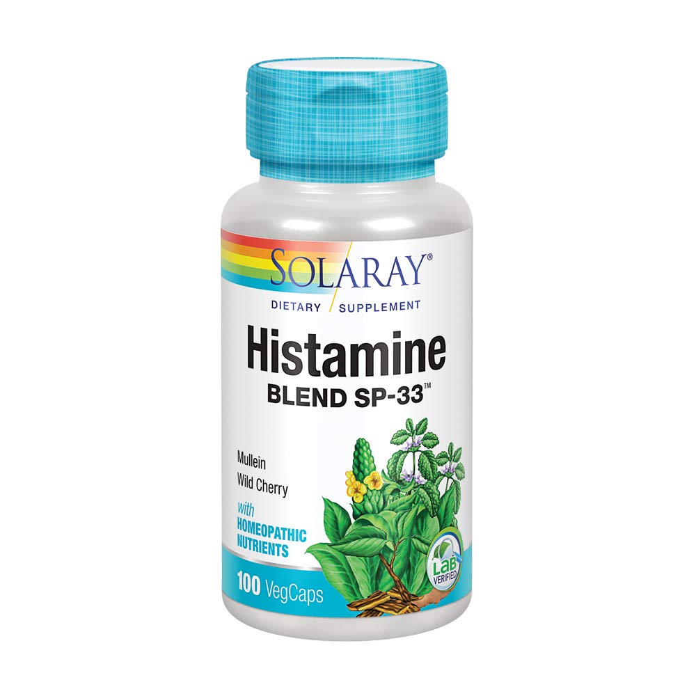 SOLARAY Histamine Blend SP-33 | Herbal Blend with Cell Salt Nutrients for Healthy Histamine Response Support | Non-GMO & Vegan | 100 VegCaps | 50 Servings