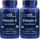 Life Extension Vitamin C and Bio-Quercetin®,Cardiovascular Health Supplement,Immune Support,Highly absorbable,quercetin,Vitamin C,Gluten Free,Non-GMO,Vegetarian,250 Tablets,(Pack of 2)