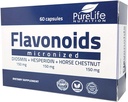 Flavonoids 60 dage Support Sund cirkulation, Veiner, Capillari og Lymplost Drainage- MPFF- Mikroniseret Diosmin 150mg + Hesperidin 150mg + Horse Chestnut150 mg- GMP Certificate, vegan