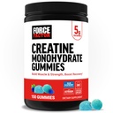 Force Factor Creatinine Monohydrat Gummies, NSF Certified, 5g dosis til mænd og kvinder til at støtte muskel, styrke, inddrivelse, kognitiv sundhed & hukommelse, emballage kan Vary, Blå Hindbær, 150 Gummies