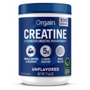 Orgain Creatin monohydrat Mikroniseret pulver, 100 Servering, Unflavored, Understøtter muskelvækst, Post Workout Inddrivelse og hjerne sundhed, ingen kunstige tilsætningsstoffer, for mænd og kvinder (Packaging May Vary)