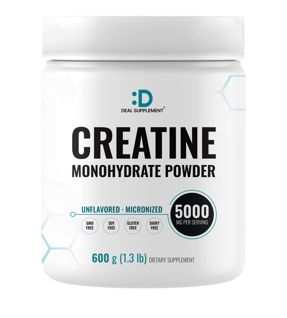 Øjeblikkelig Creatin monohydrat pulver, 5g Per Servering - 120 Servings Budding 124; Mikroniseret, Unflavored, Hurtig Absorbing Formel 124; Understøtter styrke, Power & High- Intensity Training