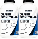 Nutricost Mikroniseret Creatine Monohydrat 3,000mg 500 Kapsler, 125 Servering, 750mg Creatine Monohydrat Per Kapsel (pakning med 2)