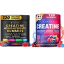 Creatine Monohydrate Gummies for Men & Women, 9000MG Creatine Gummies Sugar Free -BCAA 2:1, B12 B6 for Boost Strength, Focus & Endurance, Vegan, Non-GMO