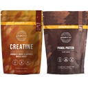 Primær Creatin Powder + Chokolade Protein Vegan Powder Bundle Deal 124; 2- Pack Deal 124; Build Muscle, Enhance Recovery & Fuel Performance