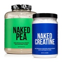 NAKED Vegansk muskel vækst og inddrivelse Bundle Creatin og 5LB Unflavored Pea