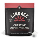 Lineage Bestemmelser Mikroniseret Creatin monohydrat med havsalt - Mikroniseret Creatin Powder til uddannelse & ydeevne - Ingen kunstige ingredienser - 90 Servering