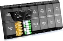 XL Stor Ugentlig Pill Organizer 2 gange om dagen, Ekstra Big 7 dag Pill Box Am Pm, Daily Pill Case Medicine Organizer med 14 afdelinger, Day Night Pill Container for Fish Olies, Vitamin, tillæg