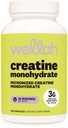 Wellah Creatin monohydrat kapsler (3000 mg) 120 kapsler - Mikroniseret Creatin, 30 Servere