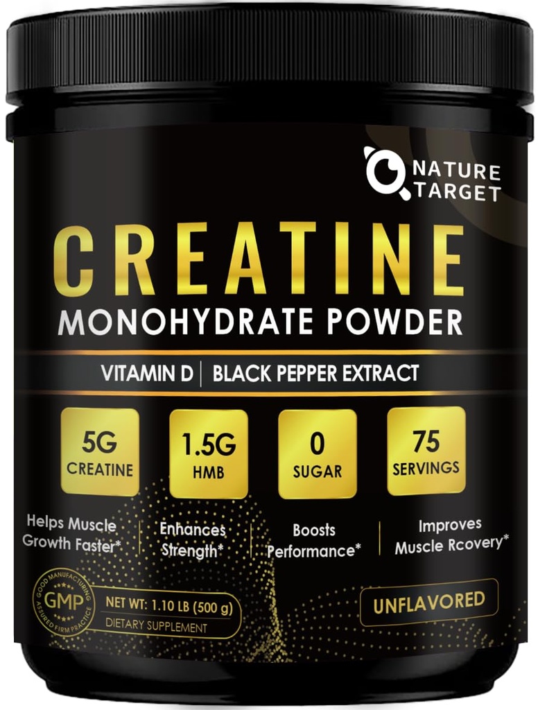 Mikroniseret Creatin monohydrat til kvinder og mænd, Creatin pulver til men- Kvinder for at forbedre ydeevne og styrke, Support Muscle Growth og workout Inddrivelse, 6.5g per Servering, 75 Servering