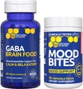NATURLIGE STAKS Mood Bites + GABA Brain Food Bundle - Understøtter afslapning og forbedret mood * - 90 samlede stykker