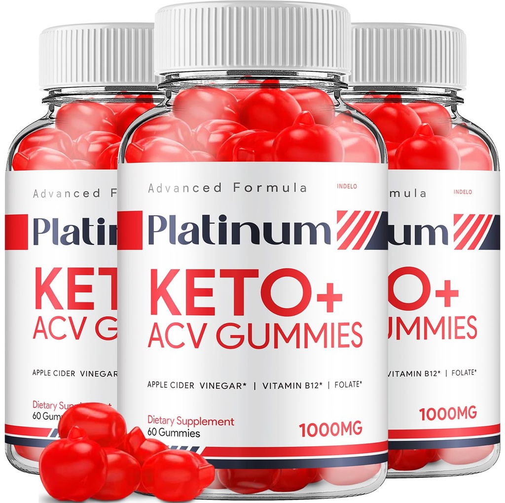 (3 Pack) Platinum Keto ACV Gummies - Advanced Formel Platinum Keto Plus ACV Gummies Apple Cider Vincipes Platinum ACV Gummies Kosttilskud Anmeldelser Mænd Kvinder (180 Gummies)