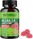 NATURELO Vegan D3 Gummies for Kids - 1000 IE D3 Vitamin - Plante-baserede hele kosttilskud til børn 4 og ældre - 60 Vegan- Friendly Gummies
