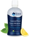 Trace Minerals ConcenTrace - Flydende mineralsk supplement med Magnesium & C-vitamin - Kosttilskud med hvid grape & Lemon Juice - Natural Lemon Lime Flavor, 30 fl oz (30 Servere)