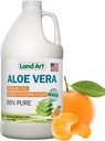 Pure Aloe Vera Drinkable Gel - Orange Tangerine Flavored - Cold- Forarbejdede Indre Filet - fra økologiske friske blade fra Texas - for Heartburn Relief - Acid Reflux - 64 fl oz