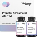 Premium biotilgængelige prænatale og postnatale vitaminer til kvinder med DHA, Folate & Iron Measures 124; 100% af essentielle vitaminer til graviditet & Amning Kvinder Measures 124; 2 flasker optimeret AM & PM Doser 30 dages forsyning