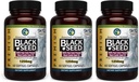 Amazing Herbs Premium Black Seed Oil Capsules - High Potency, Cold Pressed Nigella Sativa Aids in fordøjelsessygdomme, immunforsvar & hjernefunktion - 60 greve, 1250mg (Pack of 3)