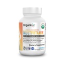 Organixx Vegan Multivitamin til kvinder & mænd, med C-vitamin, D3, B-vitamin Complex, Probiotika, Organiske Frugter og Grøntsager, Understøtter fordøjelse, Gut Sundhed, immunforsvar, 90 Gel kapsler