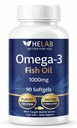 Omega 3 Fish Oil Supplementt (90 Count) Wild Caught Omega3 Fish Oil High EPA DHA Rich in Fatty Acid | Omega-3 Supplements for Women & Men | Purified Omega3 Fatty Acid, Non-GMO, Burpless Softgels
