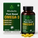 Plant Based Omega 3 Capsules, Algae Oil Supplement with 450 mg EPA & 150 mg DHA, Vegetarian Omega-3, No Fish Oil, 60 Capsules