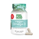 Feelgood Company Vegan Omega-3 Supplement, Algae-Based, Fish-Free, 60 Capsules, Gluten-Free, Soy-Free, Easy to Digest