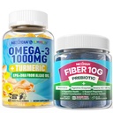 Fiber, Vegan Omega-3 1000mg + Turmeric Gummies