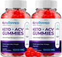 (2 Pack) Keto Ripped ACV Gummies - Advanced Formel Ripped Keto + ACV Gummies Apple Cider Vincipes Ripped ACV Gummies Kosttilskud Anmeldelser Ekstra styrke (120 Gummies)