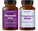 Pendulum Metabolic Daily & Polyphenol Booster Bundle - Probiotisk tillæg Blend til forbedring af stofskiftet & Cardio sundhed