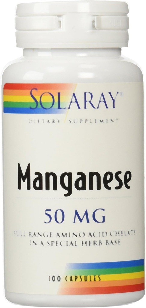 Solaray Mangan Supplement, 50 mg, 100 Tælling