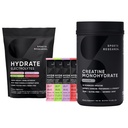 Sports Research® Gym Pro Pack - Creatine Monohydrate - Gain Lean Muscle, Improve Performance and Strength and Support Workout Recovery 2.2LB + Hydrate Electrolytes Powder Variety Pack