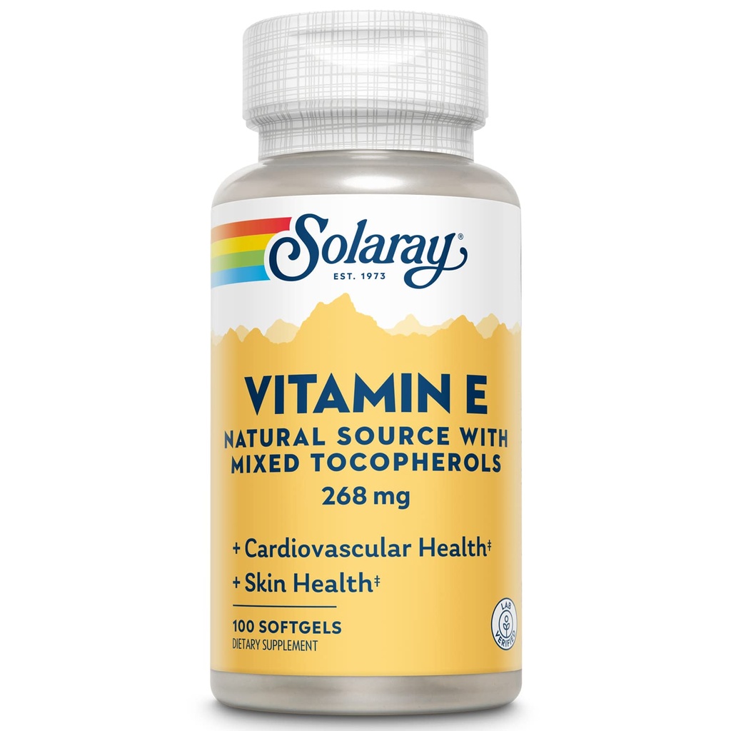 SOLARAY vitamin E d- Alpha tocopherol 268mg (400 IE)