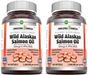 Amazing Omega Wild Alaska Salmon Oil 2000mg Per Serving Softels Supplement (180; 124; 2 Pack)