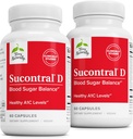 Terry naturligt Sucontral D - B- Complex & Folate Supplement - Kulhydrat Metabolisme Support - Vitamin & Mineral supplement med zink & chrom - 60 kapsler (pakke med 2)