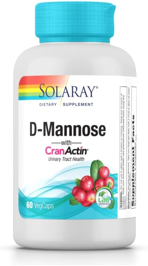 SOLARAY D- Mannose med CranActin, 60 vegetariske kapsler