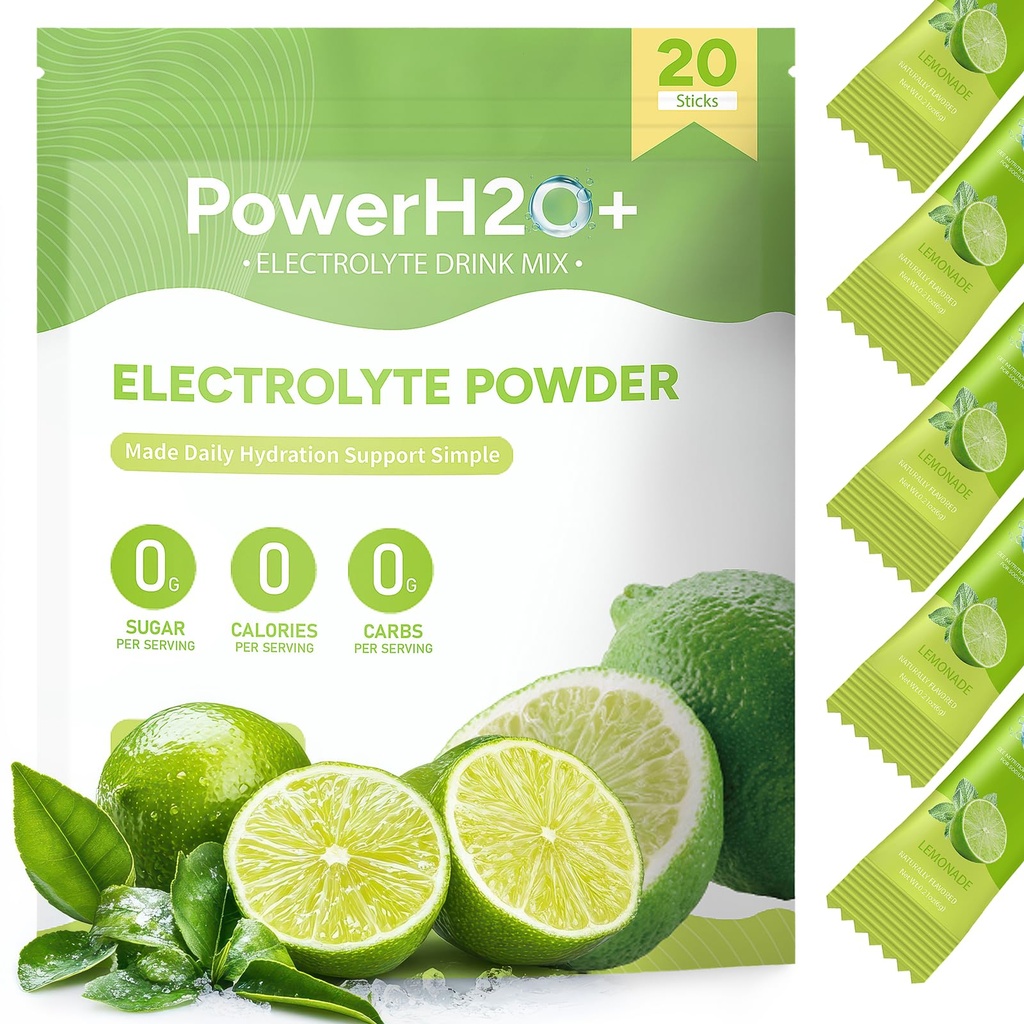 20 Sticks Sugar Free Electrolytes Powder Packets-5 Flavors Liquid Daily IV Hydration Packets,Electrolyte Drink Mix Travel Electrolyte Packet for Rapid Hydration,0 Calorie,0 Sugar