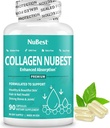 NuBest Collagen Super Collagen Peptider - Revitaliserer hud, hår og negle - Knogler & fælles styrke - Skønhed Collagen Formel for mænd og kvinder - 1.500 mg Per Serving Medic124; 90 Kapsler
