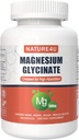 Magnesium Glycinat 500 mg, 100% chelat til høj absorption Magnesiumtilskud til søvn, muskel, hjerte, aldrig og ben Support, 90 kapsler