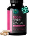 Nopal Cactus Capsules 1500mg- Organic Sun-Dried Prickly Pear Cactus Fruit Powder & Black Pepper Extract for Absorption- Natural Prickly Pear Super Supplement- Fiber, Vitamins and Minerals 240 Capsules