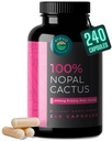 Nopal kaktus Capsules 1500mg- Organic Sun- Tørret prickly pære kaktus frugt pulver & sort pepper ekstrakt til Absorption- naturlige prickly pære Super supplement - Fiber, vitaminer og mineraler 240 kapsler