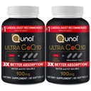 Qunol Ultra CoQ10 100mg 3X Bedre Absorption Patenteret Vand og fedt Opløseligt Naturligt supplement Form Coenzym Q10 Antioxidant til Heart Health Packs Softgels, 120 Tæl