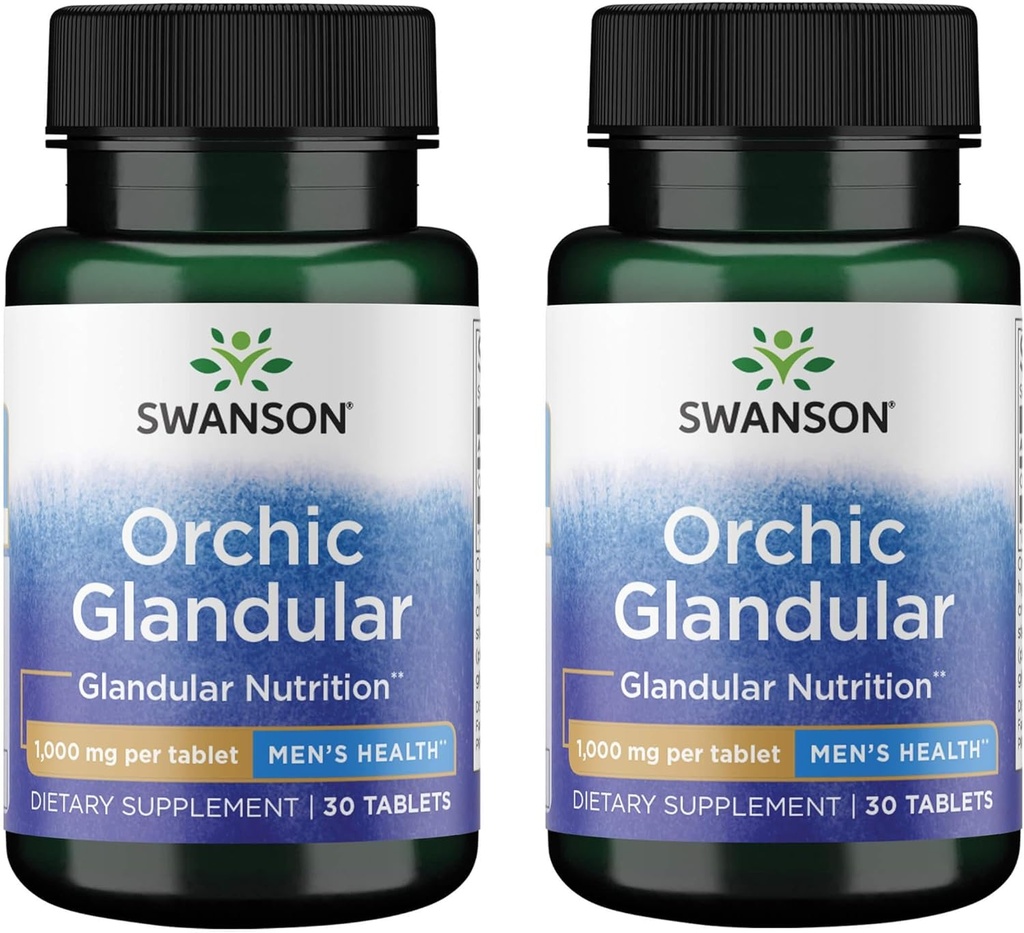 Swanson Orchic Glandular - Mænds Health 1. 000 mg 30 Tabs (2 Pack)